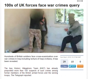 British military forces in Iraq torturing Iraqis