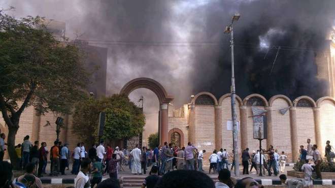Brotherhood burn churches in Egypt