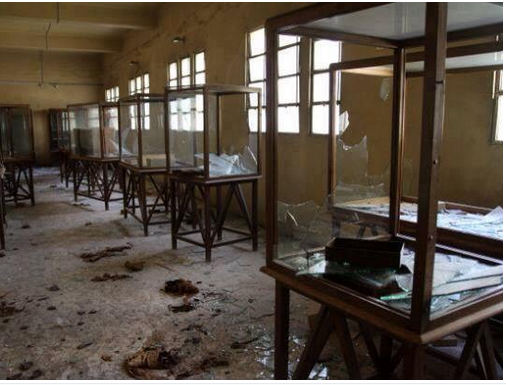 Brotherhood supporters looted all the contents of Malawy museum ,Menia City,Upper Egypt