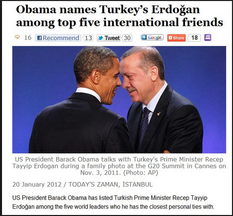 Erdogan is killing his own people and opressing them and no wonder he is one of Obama's best close friends