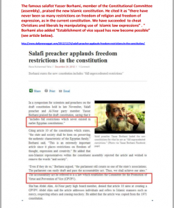 Salafist restrict freedom in the Brotherhood constitution part 1