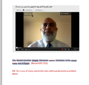 The Muslim brother Wagdy Ghoneem warns Christians to be swept out of Egypt