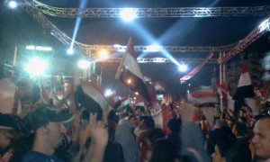 Egyptians celebrate the 6 october victory