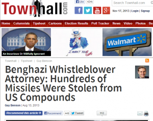 Benghazi Whistleblower Attorney Hundreds of Missiles Were Stolen from US Compounds