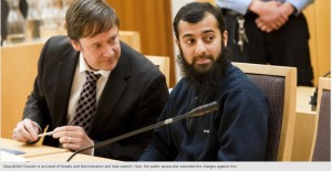 Norway on 16 Jan 2014 Islamist Ubaydullah Hussain facing multiple charges accused of having threatened and incited hateful speech against a person on face Book who has emerged as gay