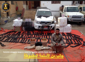 Terrorists smuggled weapons seized by Egyptian security forces April 2015